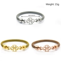 Set bracciali a rete in acciaio inossidabile color argento, oro e oro rosa - Motivo a Croce Traforata (Type J)
