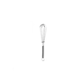 Stainless steel spring handle mini wire whisk with hanging loop on white background - 13.5cm (5.5 inch)