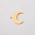 Colgante de luna creciente dorada con acabado de espejo para creación de joyas artesanales - Dorado