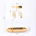 Golden spinning candle holder with dreamcatcher pendants and tray for aromatherapy - Dreamcatcher No.7 (No Tray)