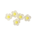Transparent acrylic flower beads with yellow centers for DIY jewelry making and crafts - Yellow Flower