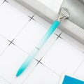 Creative crystal ballpoint pen with blue-green gradient metal body and large diamond top - Gradient Spray Paint