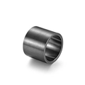 18mm breiter gebürsteter Titanstahlring für Herren mit polierter Innenoberfläche - Größe 6 / Schwarz-Mattierte Oberfläche