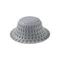 Coperchio per scarico in silicone grigio a cupola per filtrare capelli e detriti - Stile Conico Scarico Grigio
