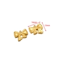 Golden stainless steel bow charm 16x13mm for jewelry making and necklaces - 16*13mm Bow 1.7mm Single Hole / Gold