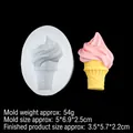 Silicone ice cream cone mold for DIY resin and candle making with ice cream embossed detail - 7# Translucent A949