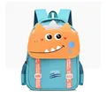 Zaino per bambini con dinosauro carino in arancione e celeste per la scuola elementare - Arancione