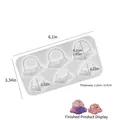 Molde de silicona traslúcida de 6 cavidades para colgantes de OVNI y resina DIY - 6 Cavidades OVNI Espacial