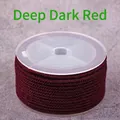 Deep dark red 2mm pineapple rope cord for DIY jewelry and pendant necklaces on spool - Dark Maroon