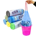 Sacchetti per rifiuti con cordoncino blu, verdi e gialli, rotoli spessi da 45x50CM - Tipo 15 Deluxe / 200 pezzi per confezione / Blu