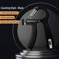 Adjustable black hand gripper with counter 10-100kg for professional strength training - 10-100kg Mechanical Counting / All Black