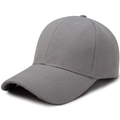 Classic grey twill cotton baseball cap with six-panel crown and curved brim detail - Adjustable / Light Gray