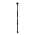 Dual-ended makeup brush with brown bristles for eyebrow shaping and eyeshadow blending - Double-Ended Blade Brush