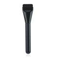 Macro detail of the dense flat-head bristles on a slim black liquid foundation brush - Black