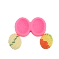 Pink silicone Easter egg mold with detailed floral patterns for DIY chocolate making - Style 2 Pink (2-Cavity Egg Relief)