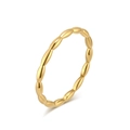 Anello in acciaio al titanio dorato stile francese con design geometrico a gocce minimalista - 5# / Oro