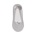 Thin light grey ice silk no-show socks with non-slip silicone heel and invisible design - One Size / Gray