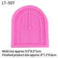 Roze siliconen vorm met boogdeurontwerp en verticale strepen voor fondant en taartdecoratie - Stijl 3 - Roze