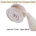 Pearled fishtail mesh ribbon in imperial gold champagne for floral bouquet packaging - Imperial Gold