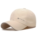 Beige breathable quick-dry baseball cap with black logo and reflective brim detail - Full Cloth / Beige