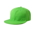 Flat brim hip hop baseball cap in vibrant neon green high-quality cotton twill - Fluorescent Green