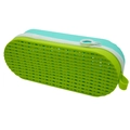 Green and blue silicone glasses case with breathable holes and zipper closure - 20*8*5cm / Green + Blue