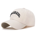 Beige cotton twill baseball cap featuring black Colorado embroidery in a soft top style - Adjustable / Normal Quality (Polyester Cotton) / Light Beige