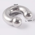 U-shaped stainless steel piercing with 10mm thickness and 16mm inner diameter - Internal Thread 10x16x12mm