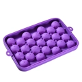 Lilane Silikon-Eiswürfelform für 25 kleine kugelförmige Eisbälle mit Deckel - Lila