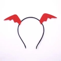 Red felt devil wings headband for Halloween party and cosplay costume accessories - Red Bat