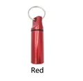 Portapillole impermeabile in alluminio rosso con portachiavi e chiusura ermetica - Rosso