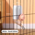 Dispensador de agua blanco 500ml para jaulas con boquilla metálica para perros y gatos - Pequeño 500ML / Blanco