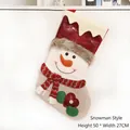 B1612E Plush Snowman Christmas Sock