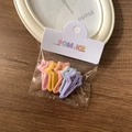 Star-shaped matte acetate hair clips set in morandi colors like pink and yellow - Long Five-Pointed Star / 10 Pieces Pack / Macaron Color