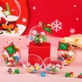 Christmas themed crystal ball stationery set featuring 20 colorful mini holiday erasers - Christmas Ball Eraser Set 1pc