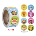 Cartoon animal motivational stickers roll with fox and panda designs for kids reward - Style A-118 Motivational Animals