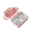 304 Stainless Steel 304 Stainless Steel 2-Compartment - Sakura Pink