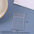 Transparent PVC self-sealing jewelry bag in 4x6cm size for organizing earrings and beads - 4*6cm/Double Layer 26 Silk