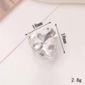 Heart-shaped transparent crystal shoe charm decoration for DIY accessories 18mm - C462-18mm Heart Gemstone
