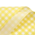Waterproof yellow and white gingham floral wrapping paper with fine twill texture - Youth Checkered / Turmeric