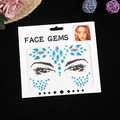 Gemme per viso blu e argento a goccia per trucco artistico e decorazioni fai da te - Blu