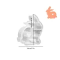 Easter bunny silicone mold with heart design and candle product size 10.28x9.4cm - Rabbit 3708