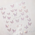 Laser holographic butterfly nail stickers M-261 with 3D iridescent shell effect - Iridescent Butterfly Style (M-261)