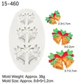 Christmas bell silicone mold for DIY fondant and chocolate with holly leaf patterns - 1# Christmas Bells / Gray