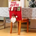 Coprisedia natalizio con design Babbo Natale 3D e ricamo Merry Christmas rosso - Babbo Natale Rosso