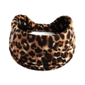 Bandeau élastique large style bohème avec motif léopard tendance pour femmes et sport - Style Léopard Marron Noir (#35)