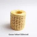 Goose yellow raffia paper ribbon roll 200m for gift wrapping and DIY crafts - 200m/Roll / Goose Yellow