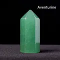 Polished green aventurine crystal hexagonal point wand with natural stone textures - Aventurine 3.5 X 1.5 Cm / Single Point 3.5*1.5cm