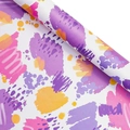 Minimalist DIY gift wrapping paper roll with purple and yellow abstract ink pattern - Graffiti / Purple Art