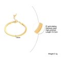 Polished 18K gold plated stainless steel 4mm flat snake chain bracelet for women - BR-774 (4mm Width / 15-18cm) / Gold
